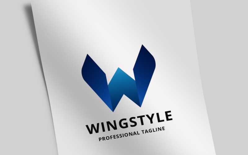 Wing Style Letter W Logo Template