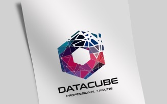 Pixel Data Cube Logo Template