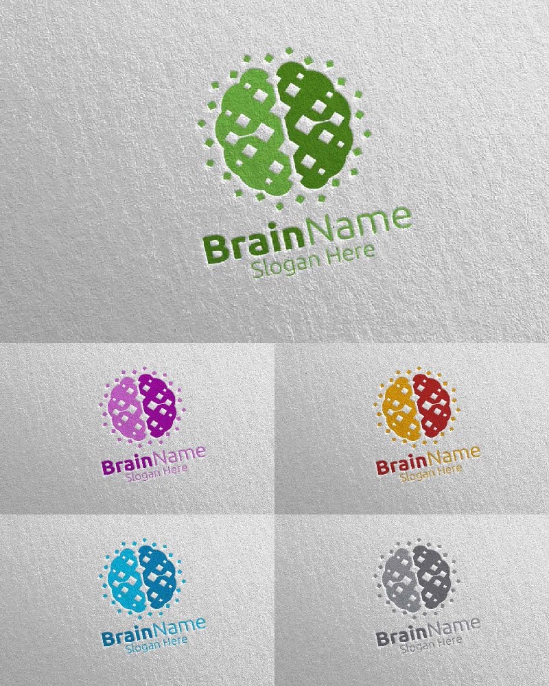 Kit Graphique #114431 Brain Logo Divers Modles Web - Logo template Preview