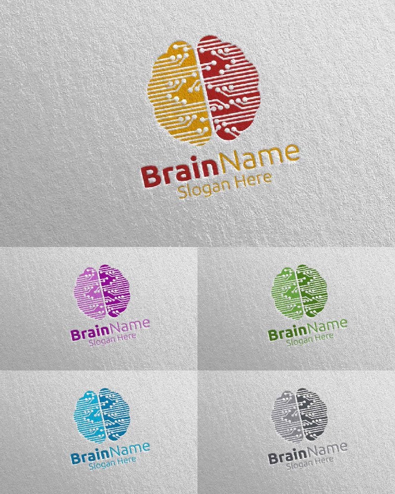 Kit Graphique #114434 Brain Logo Divers Modles Web - Logo template Preview