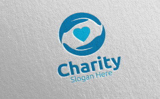 Charity Hand Love Design 1 Logo Template