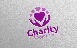 Charity Hand Love Design 2 Logo Template