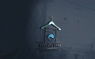 Laundry Shop Logo Template