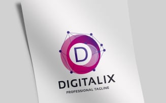 Digitalize Letter D Logo Template