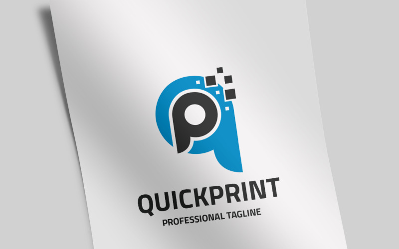 Quick Print Letter QP Logo Template
