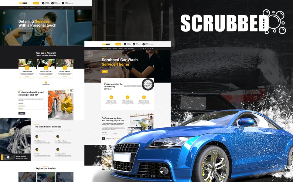 Tema De WordPress "Scrubbed - Car Wash" #114542