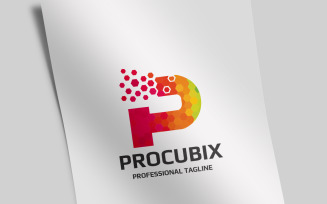 Cubes P Letter Logo Template