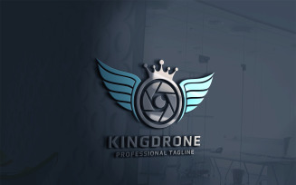 King Drone Logo Template