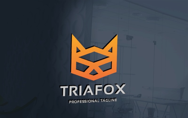 Triangle Fox Logo Template