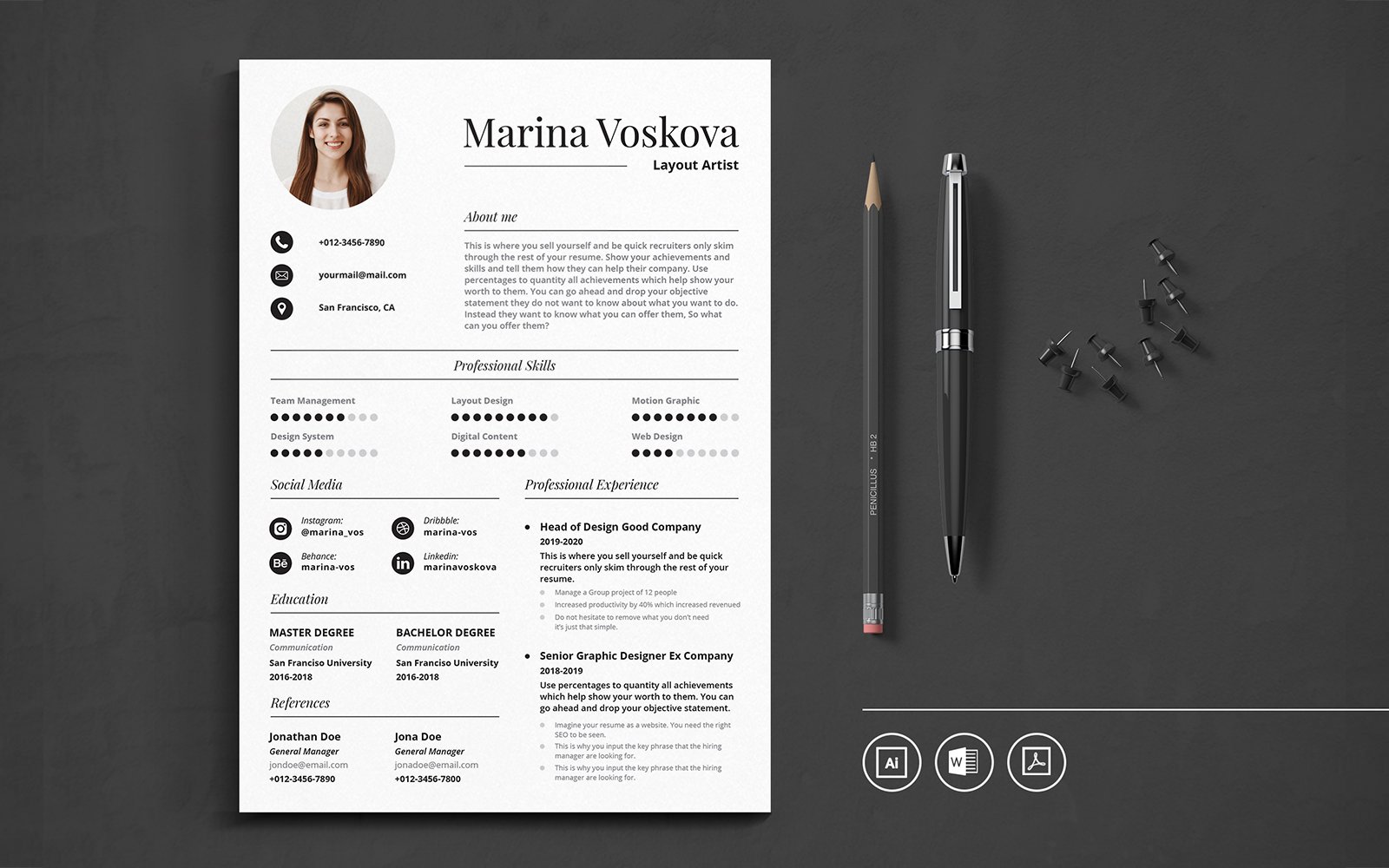 Kit Graphique #114716 Resume Cv Divers Modles Web - Logo template Preview