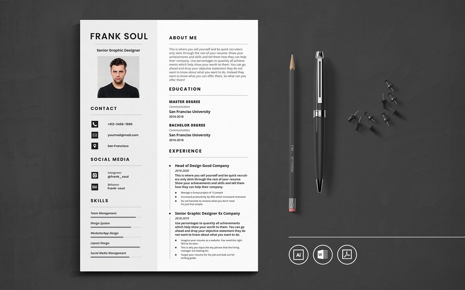 Kit Graphique #114720 Resume Cv Divers Modles Web - Logo template Preview