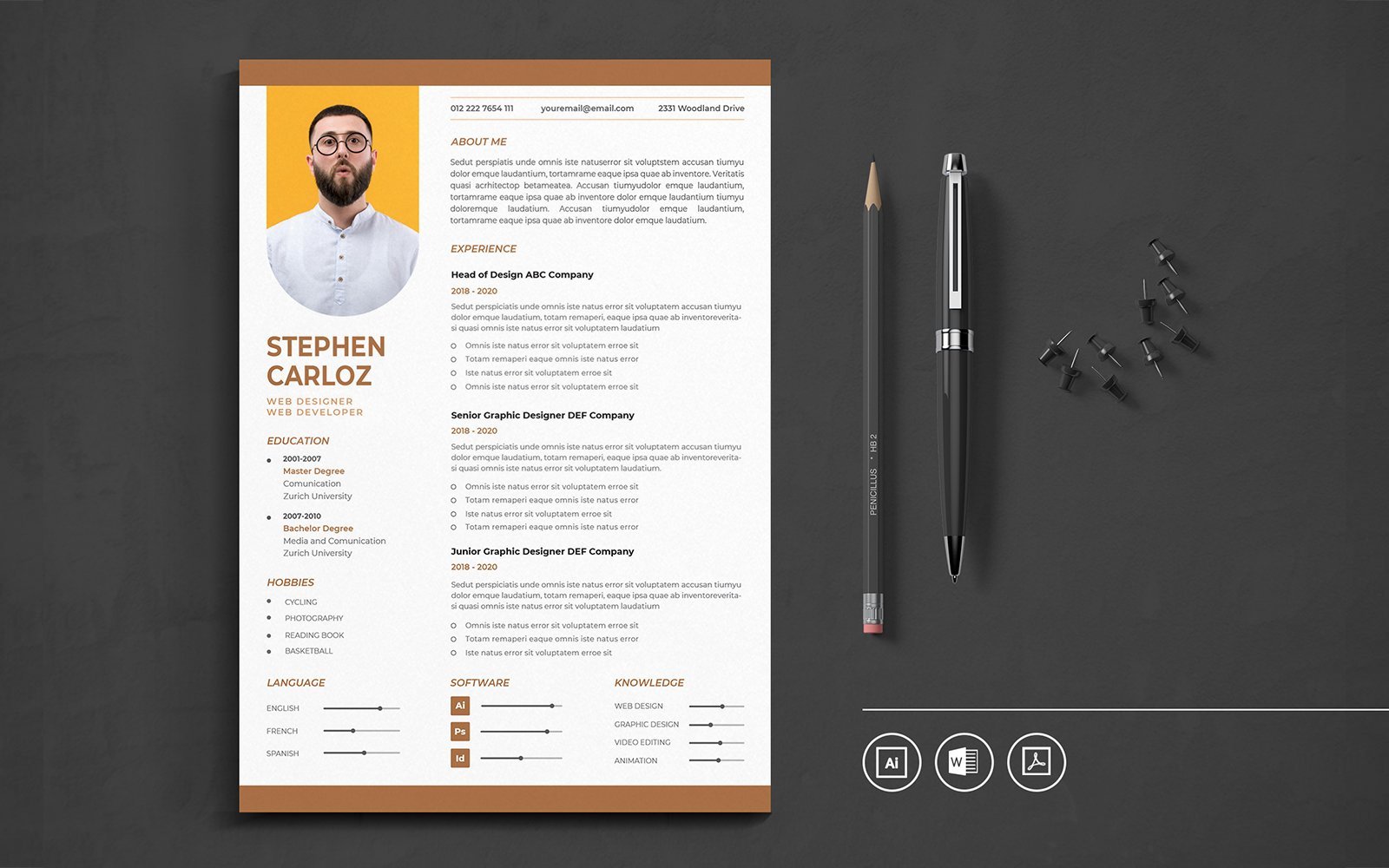 Kit Graphique #114721 Resume Cv Divers Modles Web - Logo template Preview