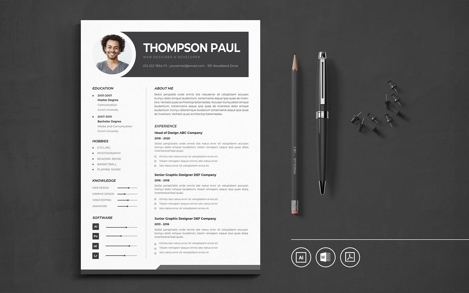 Kit Graphique #114722 Resume Cv Divers Modles Web - Logo template Preview