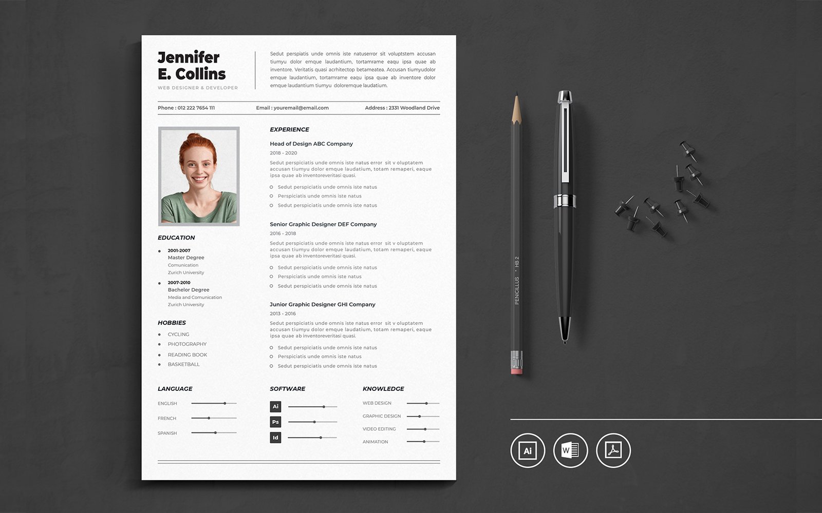 Kit Graphique #114728 Resume Cv Divers Modles Web - Logo template Preview