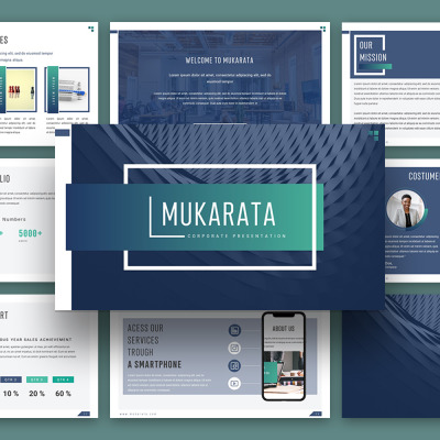 PowerPoint шаблон "Mukarata Modern Company Presentation" #114726