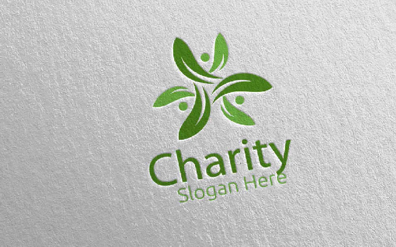 Charity Hand Love 18 Logo Template