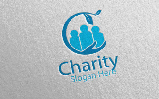 Charity Hand Love 19 Logo Template