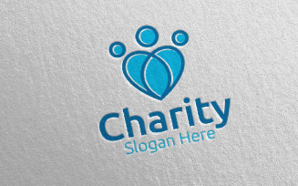 Charity Hand Love 35 Logo Template
