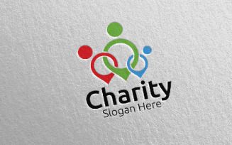 Charity Hand Love 36 Logo Template