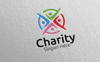Charity Hand Love 38 Logo Template