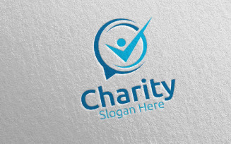 Charity Hand Love 39 Logo Template