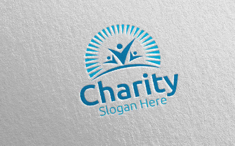 Charity Hand Love 46 Logo Template
