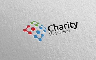Charity Hand Love 49 Logo Template