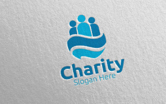 Global Charity Hand Love 29 Logo Template