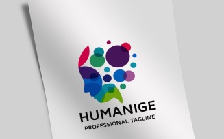 Human Imagination Data Logo Template