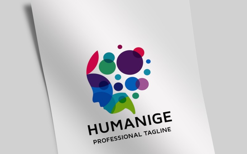 Human Imagination Data Logo Template