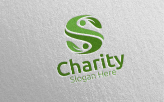 Infinity Charity Hand Love 27 Logo Template
