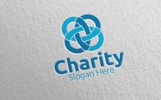 Infinity Charity Hand Love 28 Logo Template