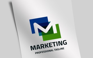 Marketing Letter M Logo Template