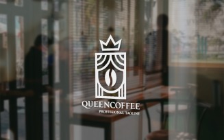 Queen Coffee Logo Template