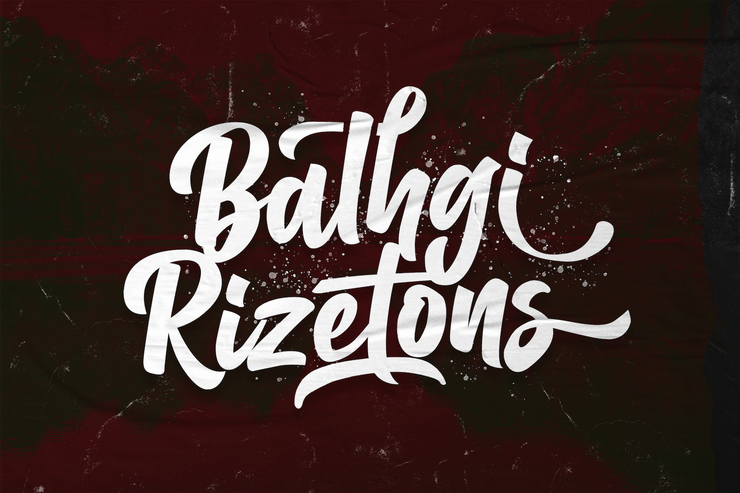 Balhgi Rizetons - Bold Cursive Font