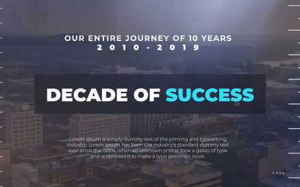 Decade of Success Premiere Pro Template