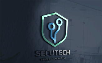 Security Tech Logo Template