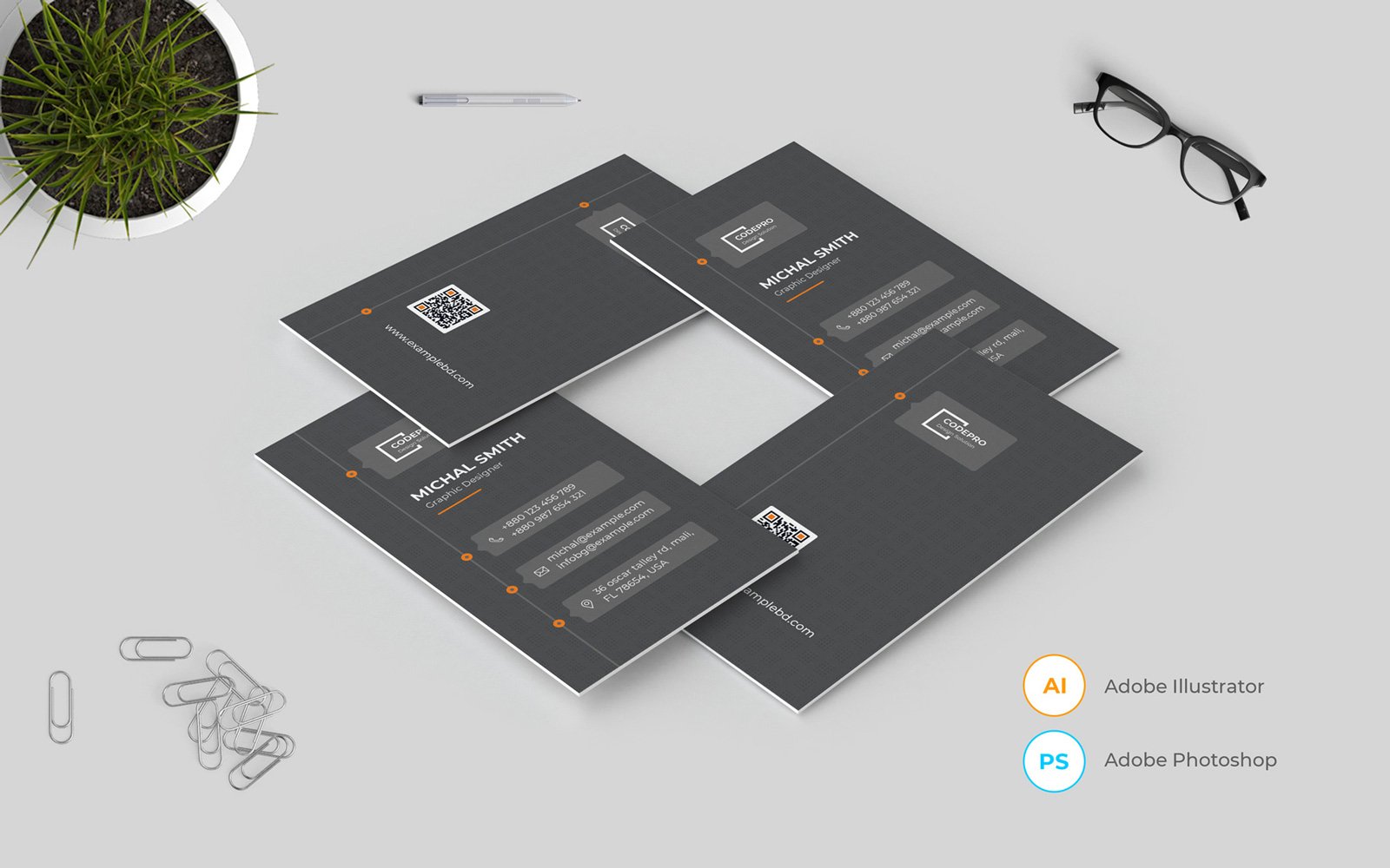 Template #115201 Cardbrandingcompanymodernofficegraphicdesigncompany Cardtemplate Webdesign Template - Logo template Preview