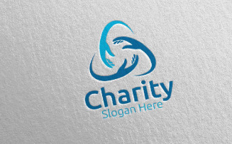 Charity Hand Love 78 Logo Template