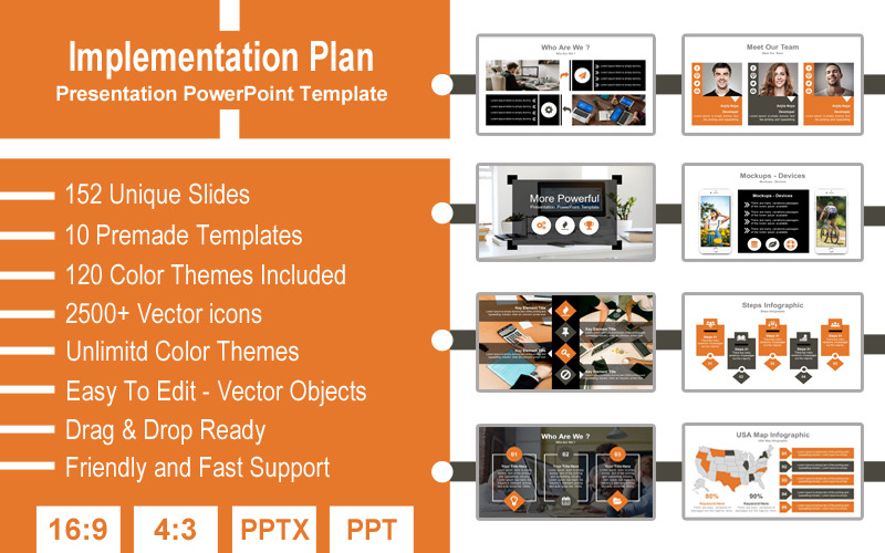 Implementation Plan Presentation PowerPoint template PowerPoint Template