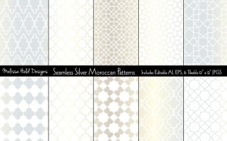 Seamless Silver Moroccan Pattern