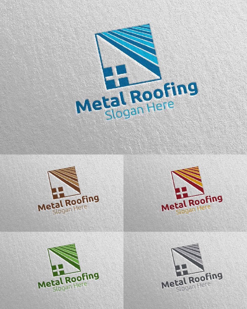 Template #115422 Roofing Logo Webdesign Template - Logo template Preview