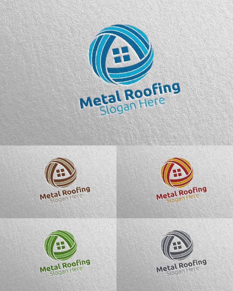 Template #115425 Roofing Logo Webdesign Template - Logo template Preview