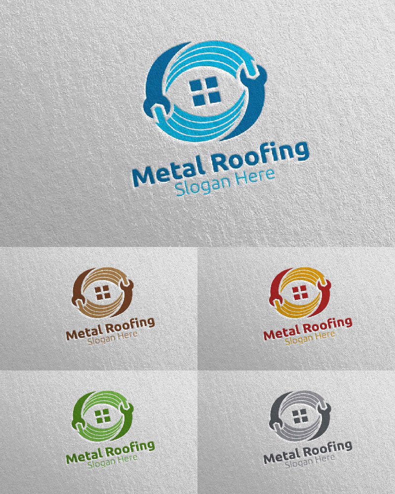 Template #115427 Roofing Logo Webdesign Template - Logo template Preview