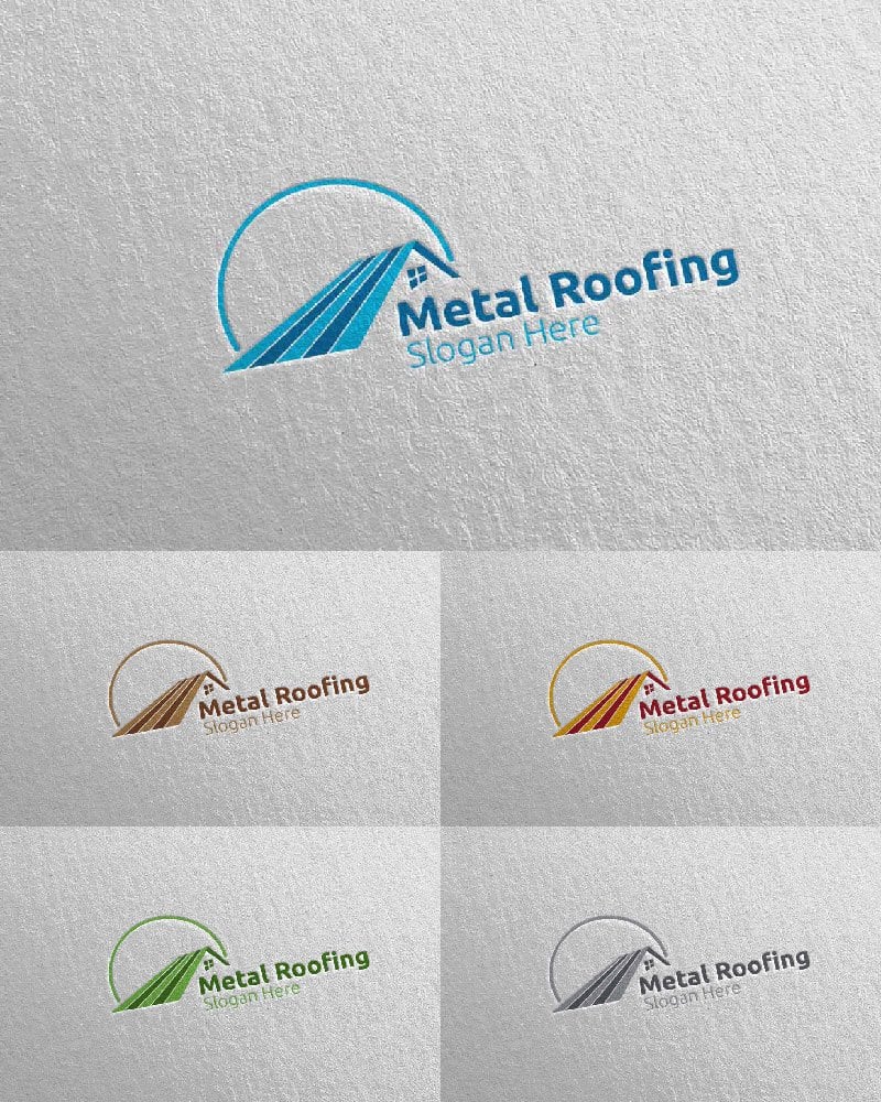 Template #115428 Roofing Logo Webdesign Template - Logo template Preview