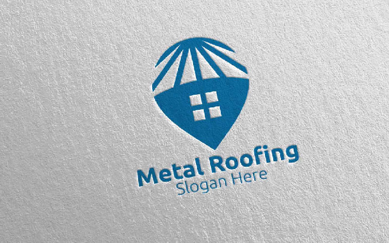 Pin Real Estate Metal Roofing 24 Logo Template