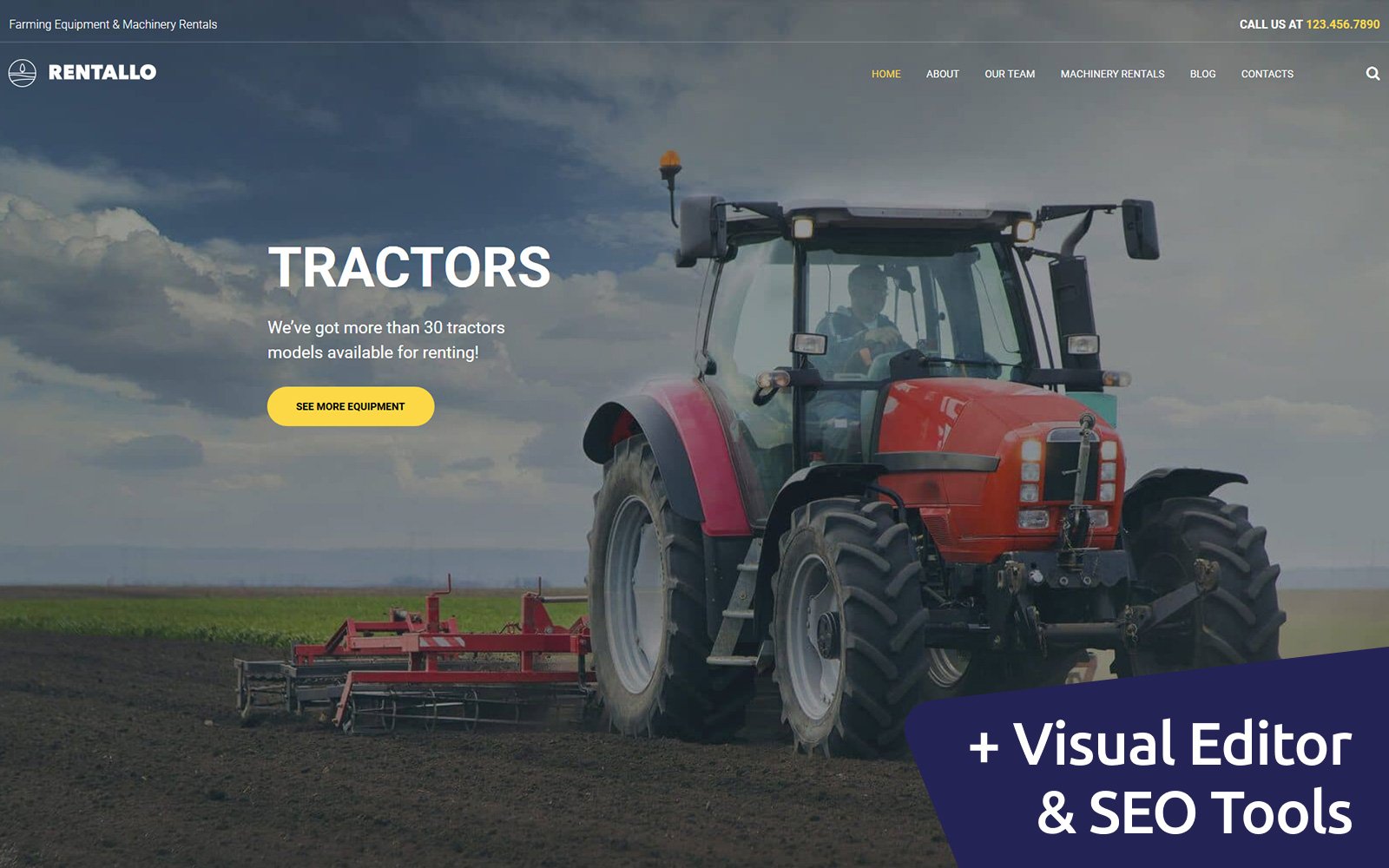 Template #115560 Farming Equipment Webdesign Template - Logo template Preview