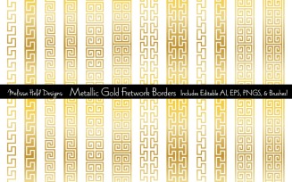 Gold Fretwork Border Pattern