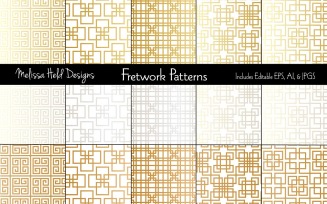 Metallic Fretwork Pattern