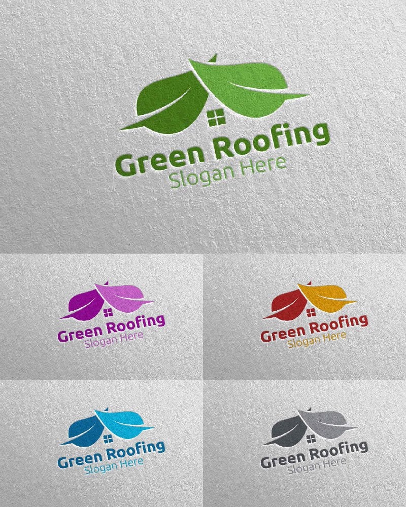 Template #115602 Roofing Logo Webdesign Template - Logo template Preview